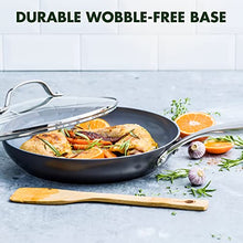 Load image into Gallery viewer, GreenPan Valencia Pro Hard Anodized Healthy Ceramic Nonstick 10" Frying Pan Skillet with Lid, PFAS-Free, Induction, Dishwasher Safe, Oven Safe, Gray
