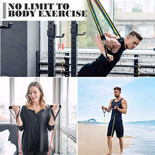 Load image into Gallery viewer, Yunjetech Resistance Bands Set, Rubber Workout Bands with Door Anchor, Handles and Leg Ankle Straps for Exercise, Elastic Resistant Fitness Bands for Working Out for Man and Women

