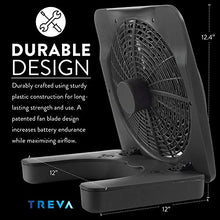 Load image into Gallery viewer, O2COOL Treva 10-Inch Portable Desktop Air Circulation Battery Fan, 2 Speed, Compact Folding &amp; Tilt Design, with AC Adapter (Graphite)
