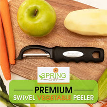 Load image into Gallery viewer, Spring Chef Premium Swivel Vegetable Peeler, Black
