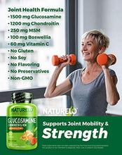 Load image into Gallery viewer, NATURELO Glucosamine Chondroitin MSM with Boswellia, Organic Vitamin C - Best Supplement for Joint Comfort, Mobility, and Strength - 120 Capsules
