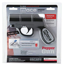Load image into Gallery viewer, Mace Brand Self Defense Pepper Spray Gun with Strobe LED (Matte Black) – Accurate 20’ Powerful Pepper Spray, Leaves UV Dye on Skin, Integrated LED Light Enhances Aim, Great Self-Defense

