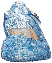Load image into Gallery viewer, Frozen Inspired Elsa Costumes Flats Shoes, Snow Queen Princess Birthday Sandals for Little Girls, Toddler or Kids US Size 8 Blue
