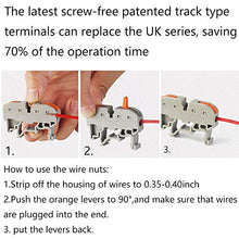 Load image into Gallery viewer, UOHGDPY DIN Rail Terminal Blocks kit,Universal Compact Wire Wiring Connector (20 pcs connectors+2 pcs Article in Parallel+ 2 pcs Digital Identification+20 pcs Screw)
