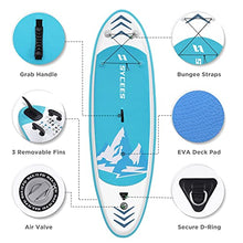 Load image into Gallery viewer, SYCEES 8'7 x 30" x 6", All-Around Inflatable Stand Up Paddle Board - Stable, Versatile, Durable and Lightweight SUP for All Skill Levels, Paddleboard Accessories &amp; Carry Bag Included (Blue)

