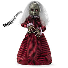 Load image into Gallery viewer, Best Choice Products Haunted Holly Animated Roaming Doll Halloween Decoration Prop Display w/Poseable Arms, Light-Up Eyes, Sounds, Phrases, Activated by Motion, Sound, or Vibration
