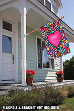 Load image into Gallery viewer, Toland Home Garden Kaleidoscope Heart 28 x 40 Inch Decorative Colorful Valentine Mosaic House Flag - 1010785
