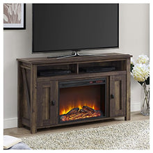 Load image into Gallery viewer, Ameriwood Home Farmington Electric Fireplace TV Console for TVs up to 50", Rustic
