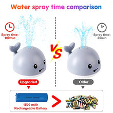 Load image into Gallery viewer, 2022 Upgraded Baby Bath Toys, 1500 mAh Rechargeable Bath Toys with Double Layer Waterproof, Light Up Whale Spray Water Bathtub Toys for Toddlers Infant Kids Boys Girls, Pool Bathroom Baby Toy

