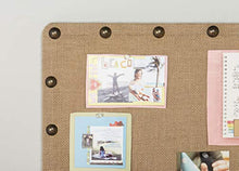 Load image into Gallery viewer, Linon Burlap, Medium Nailhead Corkboard

