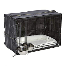 Load image into Gallery viewer, iCrate Dog Crate Starter Kit | 30-Inch Dog Crate Kit Ideal for Medium Dog Breeds (weighing 26 - 40 Pounds) || Includes Dog Crate, Pet Bed, 2 Dog Bowls &amp; Dog Crate Cover
