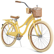 Load image into Gallery viewer, Huffy Nel Lusso Women's Classic Cruiser Bike Frame Yellow, 26"

