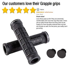Load image into Gallery viewer, MARQUE Grapple Mountain Bike Handlebar Grips – Single Lock-On Ring MTB and BMX Bicycle Handle Bar with Non-Slip Grip (Phantom Black)
