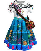 Load image into Gallery viewer, Mirabel Dress for Girls, Mirabel Costume, Cartoon Halloween Cosplay Outfit for Girls Kids (4-5Years)
