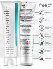 Load image into Gallery viewer, Supersmile Professional Teeth Whitening Toothpaste with Fluoride - Clinically Proven to Remove Stains &amp; Whiten Teeth Up to 6 Shades - Enamel Strengthening - No Sensitivity (Original Mint, 4.2 Oz)

