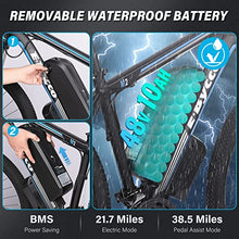 Load image into Gallery viewer, 29'' 500W Electric Mountain EBike for Adults, 21 Speed Gears Off Road Beach Sand Snow Electric Bicycle with 48V 10AH Removable Waterproof Battery Commute EBike with Dual Disc Brakes
