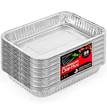 Load image into Gallery viewer, Stock Your Home Aluminum Drip Pan (25 Count) - Drip Pan Liners - Aluminum Drip Pans Compatible with Weber Grills - Disposable Drip Pan - Grill Grease Tray - BBQ Grease Pans - Disposable Oil Drip Pan
