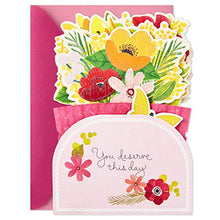 Load image into Gallery viewer, Hallmark Paper Wonder Mothers Day Pop Up Card (Flower Bouquet, You Deserve This Day)
