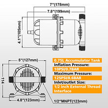 Load image into Gallery viewer, Lucosobie Pre-Pressurized Accumulator Tank, 8.54”x 5.4”x 4.72”, RV Accumulator Tank, Sturdy and Easy to Install, Black
