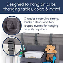 Load image into Gallery viewer, hiccapop Nursery Organizer and Baby Diaper Caddy | Hanging Diaper Organization Storage for Baby Essentials | Hang on Crib, Changing Table or Wall

