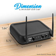Load image into Gallery viewer, Pyle Dual Channel Wireless Microphone System - VHF Fixed Dual Frequency Wireless Mic Receiver Set with 2 Lavalier, 2 Headset Mics, 2 Transmitter, Receiver - For PA, Karaoke, Dj Party - Pyle PDWM2145
