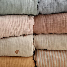 Load image into Gallery viewer, mushie Extra Soft Muslin Fitted Crib Sheet | 28"x 52" (Bloom)
