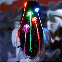 Load image into Gallery viewer, Midafon 15 Pack LED Color Changing Fiber Optic Hair Lights Barrettes Light Up Party Favors Glow Toys Supplies
