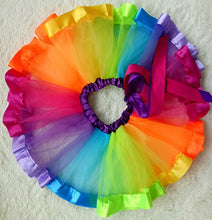 Load image into Gallery viewer, LYLKD Little Girls Layered Rainbow Tutu Skirts with Unicorn Horn Headband
