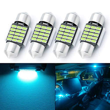 Load image into Gallery viewer, AUTOGINE 4PCS 6614F 6641 6612F 6615F F30-WHP TS-14V1CP 6614 LED Bulbs Festoon 28MM 29MM 1.1” Ice Blue 3014 15-EX Chipsets for Car Interior Dome Map Door Courtesy License Plate Lights
