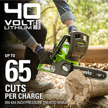 Load image into Gallery viewer, Greenworks 40V 12-Inch Cordless Chainsaw, 2.0Ah Battery and Charger Included
