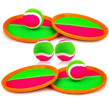 Load image into Gallery viewer, Qrooper Kids Toys Toss and Catch Game Set, Ball Sports Games with 4 Paddles 4 Balls and 1 Storage Bag, Classic Outdoor Games, Beach Games, Yard Games Suitable for Kids Gift Ideal (Orange)
