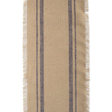 Load image into Gallery viewer, DII Jute Burlap Collection Kitchen Tabletop, Table Runner, 14x72, Blue Double Stripe
