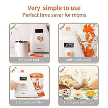 Load image into Gallery viewer, Baby Food Maker |6 in 1 Baby Food Processor nutribullet Baby Food Mill Bullet|Blender Grinder Steamer Warmer|Glass Bowl Auto Cleaning |Organic Healthy Multifunctional Machine for Infants Purees
