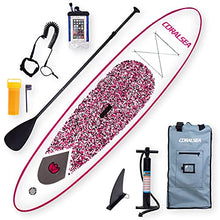 Load image into Gallery viewer, CORALSEA Inflatable Paddle Board, 10‘6"x30"x6" Ultra-Light Stand Up Boards with ISUP Accessories &amp; Backpack for All Skill Levels Include Leash, Adjustable Paddle, Pump, Repair Kit, Youth &amp; Adult, Pink
