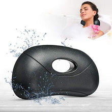 Load image into Gallery viewer, ESSORT Black Bathtub Pillow PU Spa Bath Pillow, Powerful Gripping Suckers Bath Cushion Headrest for Shoulder Neck Support, Luxury Bath Pillow for Bathroom, Hot Tub Hole
