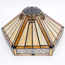 Load image into Gallery viewer, Tiffany Floor Lamp Yellow Hexagon Stained Glass Lampshade Mission Style Coffee Table Reading Lamps Antique Base Lighting W16 H64 Inch Living Room Bedroom Bookcase Bedside Desk S011 WERFACTORY
