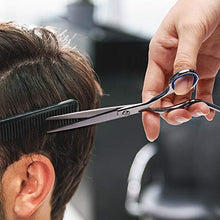 Load image into Gallery viewer, Hair Cutting Scissors Shears Professional Barber ULG 6.5 inch Hairdressing Regular Scissor Salon Razor Edge Hair Cutting Shear Japanese Stainless Steel with Detachable Finger Inserts
