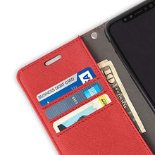 Load image into Gallery viewer, SafeSleeve EMF Protection Anti Radiation iPhone Case: iPhone 12 and iPhone 12 Pro RFID EMF Blocking Wallet Cell Phone Case (Red)
