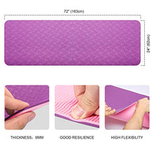 Load image into Gallery viewer, Smartor 6mm Extra Thick Yoga Mat for Women, Non-Slip Exercise &amp; Fitness Mat with Carrying Strap, High Density Workout Mat for Yoga, Pilates &amp; Floor Exercises, 72" x 24" x 1/4", Purple
