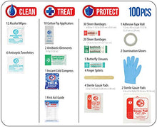 Load image into Gallery viewer, Be Smart Get Prepared 10HBC01082 100Piece First Aid Kit, Clean, Treat &amp; Protect Most Injuries With The Kit that is great for Any Home, Office, Vehicle, Camping &amp; Sports. 0.71 Lb
