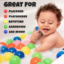 Load image into Gallery viewer, Click N' Play Ball Pit Balls for Kids, Plastic Refill 2.3 Inch Balls, 100 Pack, 6 Bright Colors, Phthalate and BPA Free, Includes a Reusable Storage Bag with Zipper, Great Gift for Toddlers and Kids
