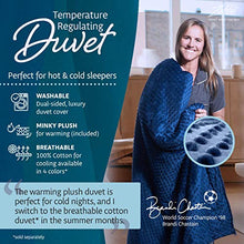Load image into Gallery viewer, Quility Premium Adult Weighted Blanket &amp; Removable Cover - 20 lbs - 60"x80" - for Individual Between 190-240 lbs - Full Size Bed - Premium Glass Beads - Cotton/Minky - Grey/Navy Blue Color
