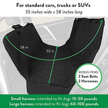 Load image into Gallery viewer, Plush Paws Products Hammock Car Seat Cover with Pet Harnesses, Regular (Black)

