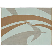 Load image into Gallery viewer, Stylish Camping 159127 9-feet by 12-feet Reversible Mat, Plastic Straw Rug, Large Floor Mat for Outdoors, RV, Patio, Backyard, Picnic, Beach, Camping (Brown/Beige)
