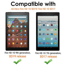 Load image into Gallery viewer, MoKo Case for All-New Amazon Fire HD 10 Tablet (7th Generation/9th Generation, 2017/2019 Release) - 360 Degree Rotating Swivel Stand Cover with Auto Wake/Sleep for Fire, Indigo
