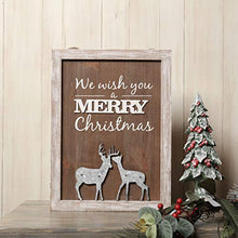 Load image into Gallery viewer, Valery Madelyn 16x12 inch Merry Christmas Wood Signs,Household Rustic Wooden Plaques,Decorative Hanging Wooden Sign Wall&amp;Door Decor Art for Holiday Decoration

