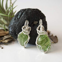 Load image into Gallery viewer, Raw Peridot Crystal Reversible Necklace - Sterling Silver Hypoallergenic - 18 inch Chain - Green Gemstone Pendant - August Leo Birthstone Jewelry For Women, Men Gift

