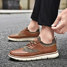 Load image into Gallery viewer, Men's Oxford Shoes Casual Dress Shoes for Men Business Walking Comfortable （Brown,41
