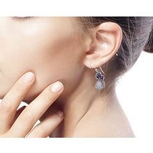Load image into Gallery viewer, NOVICA Multi-Gem Rainbow Moonstone .925 Sterling Silver Dangle Earrings, Two Teardrops'
