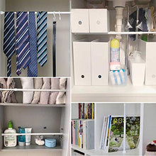 Load image into Gallery viewer, 2 Pack Spring Tension Curtain Rod Adjustable 28-43 Inches，5/8" Diameter， White，Small Short Expandable Spring Loaded Curtain Tension Rods For Window, Bathroom, Cupboard,Kitchen
